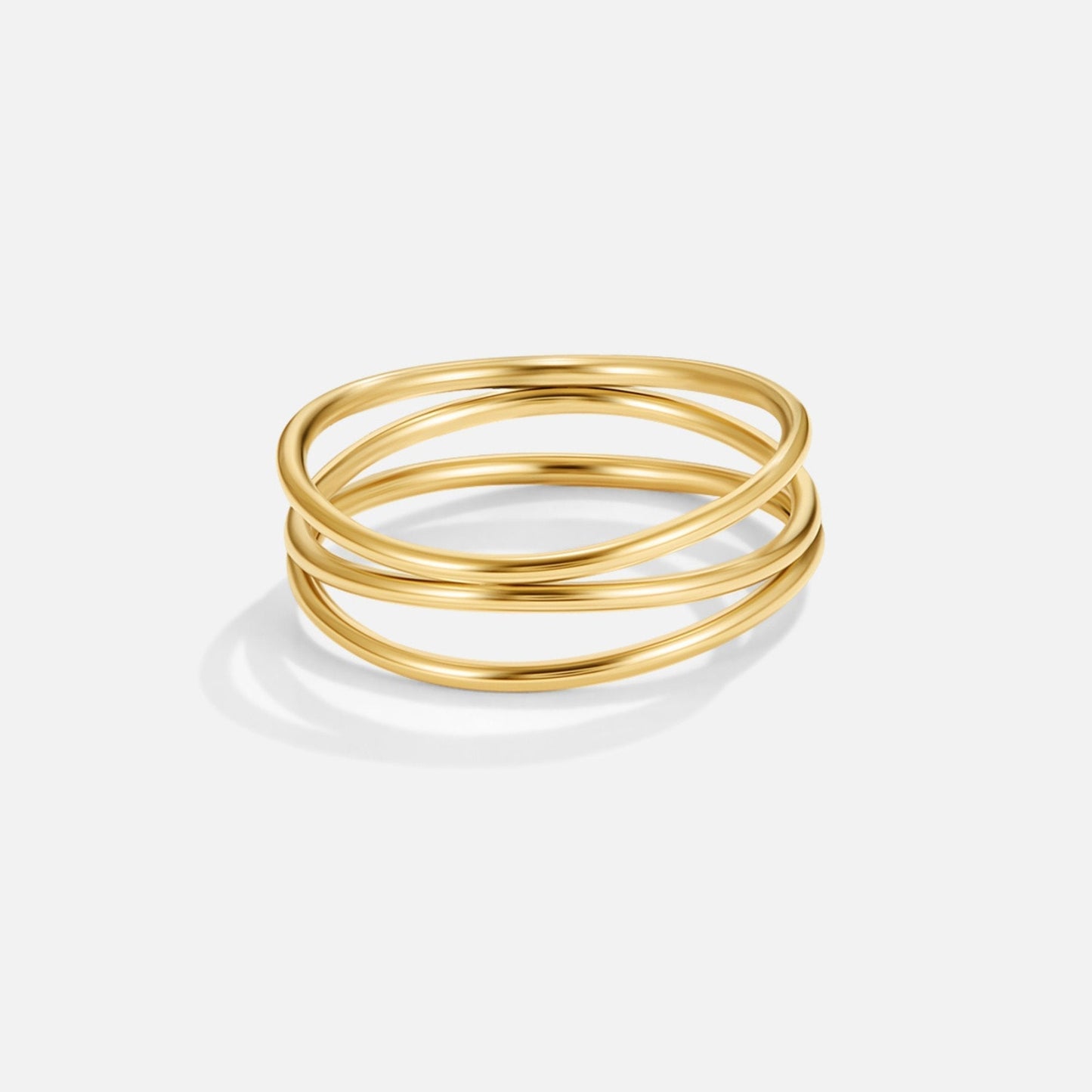 Gold Minimalistisch Wickel Ring