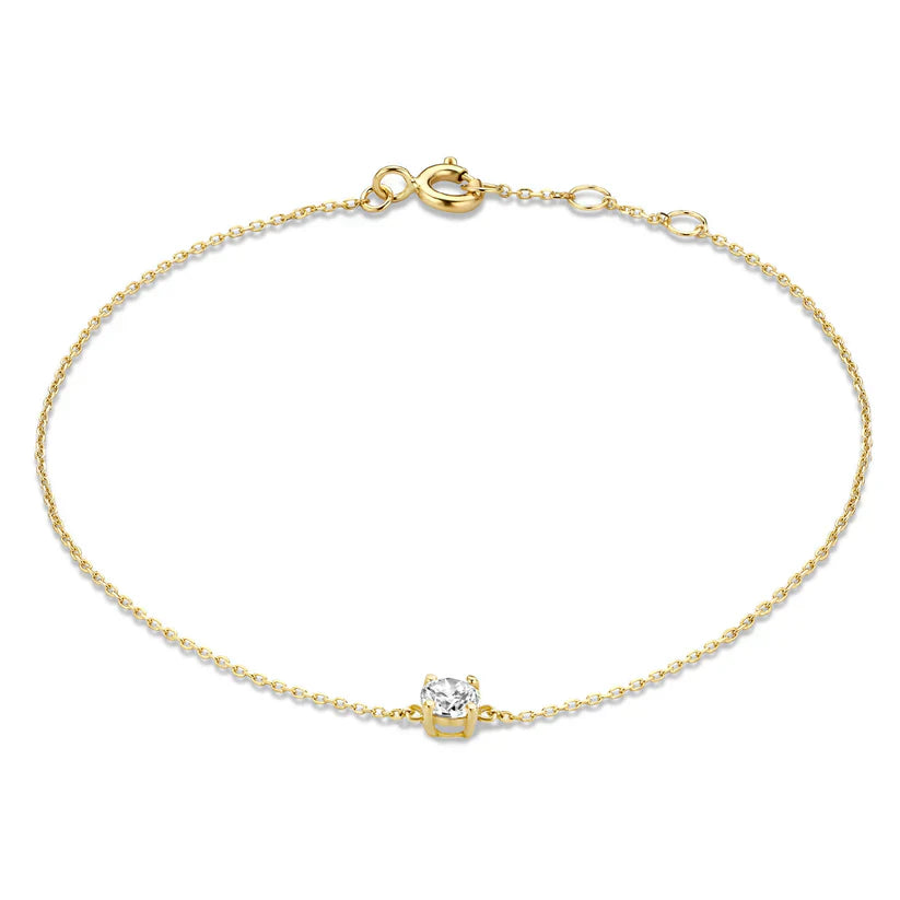 Cléa Moissanit Stein Armband | Gold