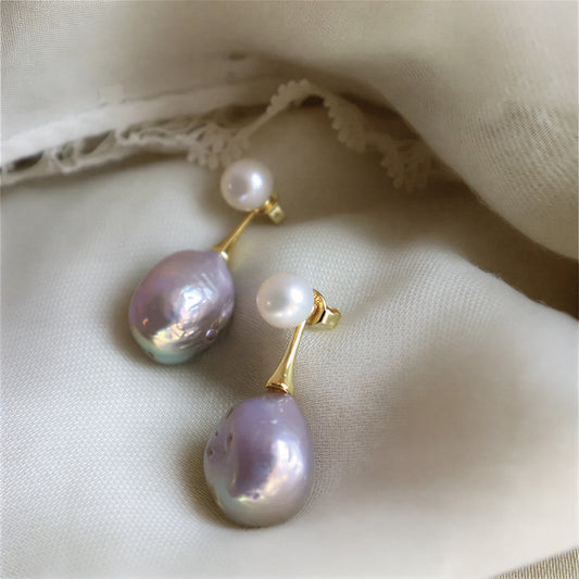 Exquisit Lilac Perlenohrringe