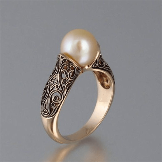 Gold Filigran Perlen Ring