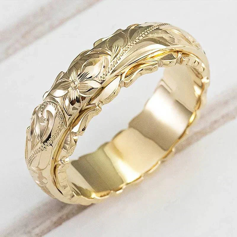 Antik Gold Blumen Ring | Gold