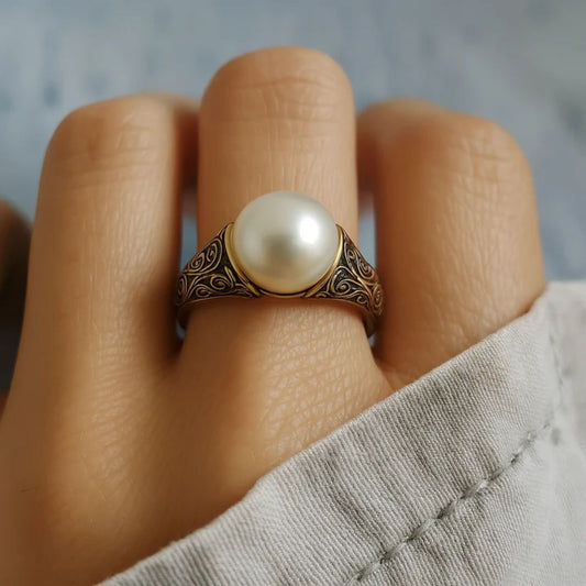 Gold Filigran Perlen Ring