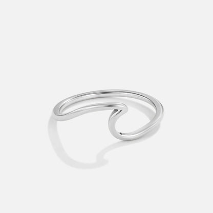 Silber Minimalistisch Offen Ring
