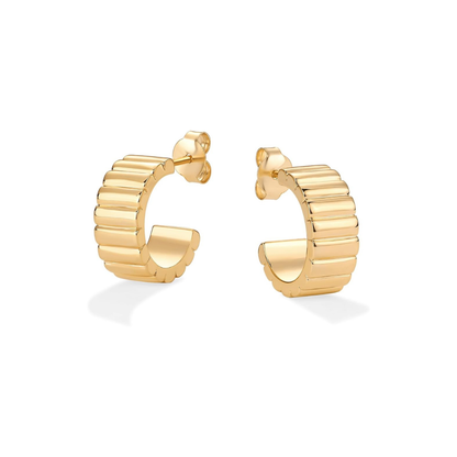 Klassisch Ridge Ohrringe | Gold