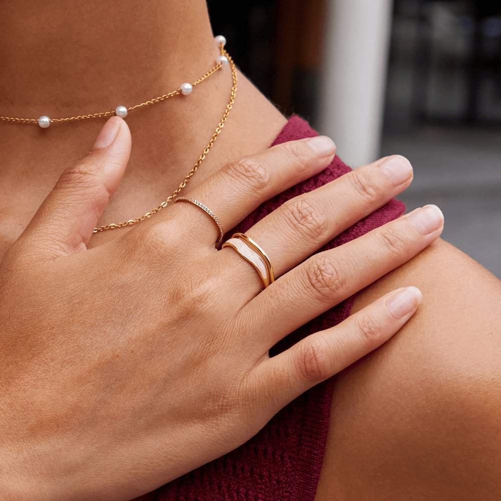Gold Sculptural Wickel Ring