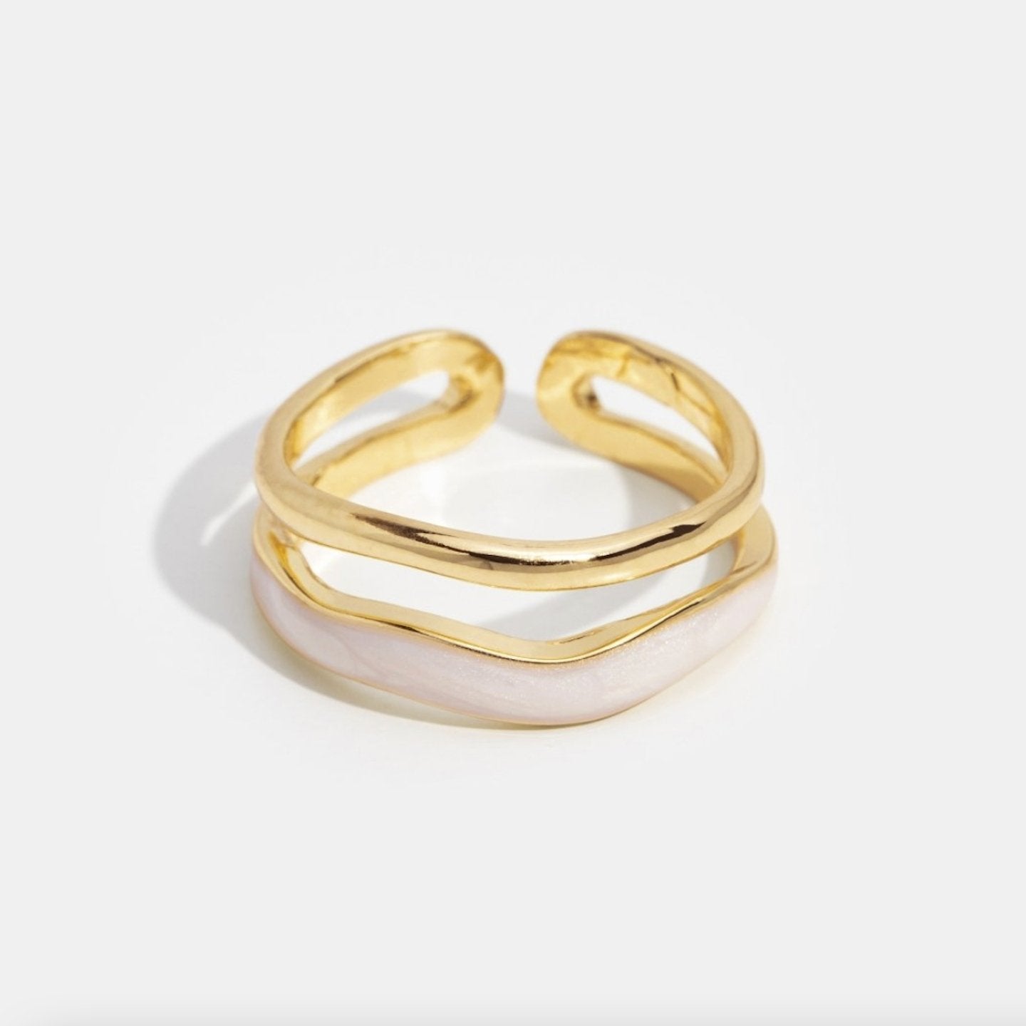 Gold Sculptural Wickel Ring