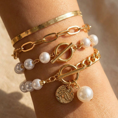 Premium Mehrlagig Perlenarmband-Set