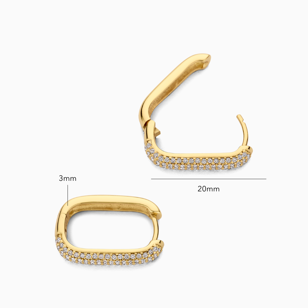 Icon Pavé Creolen | Gold