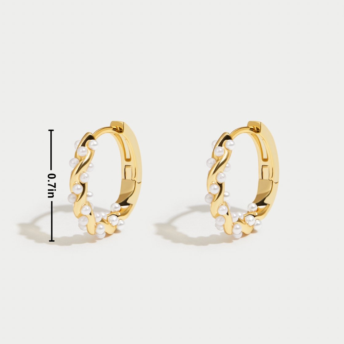 Twirled Perlen Creolen