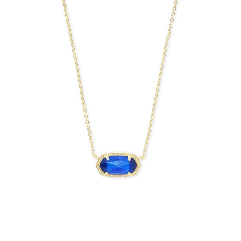 Klassisch Oval Saphir Halskette | Gold