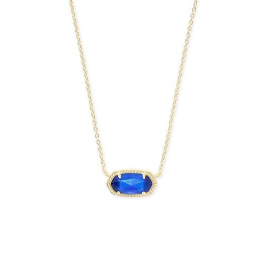 Klassisch Oval Saphir Halskette | Gold