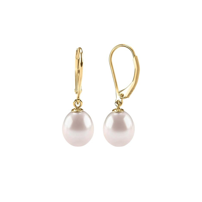Perlen Hängeohrringe | Gold